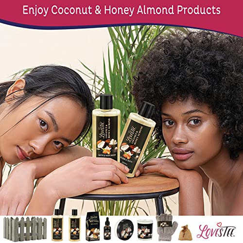 9 Pc Bath Gift Set for Women - Coconut & Honey Almond Bath Spa Gift Set