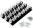 SimpleHouseware 30 Spice Gripper Clips Strips Cabinet Holder - 6 Strips, Holds 30 Jars