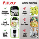 Fullstar Vegetable Spiralizer Vegetable Slicer - 8 in 1 Zucchini Spaghetti Maker