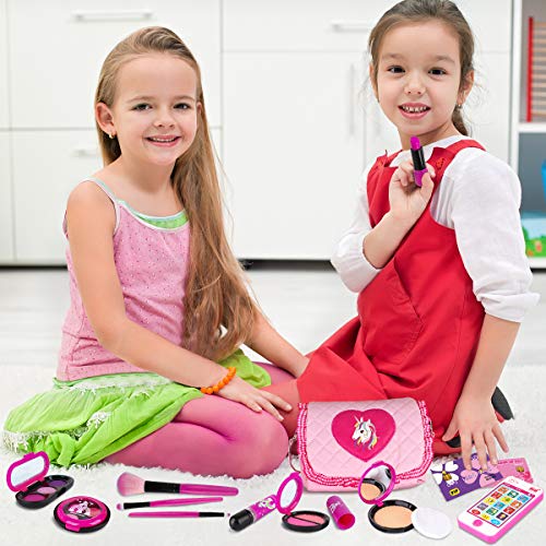 Meland Kids Makeup Kit - Girl Pretend Play Makeup & My First Purse Toy for Toddler