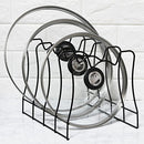 SimpleHouseware Kitchen Pot Lid Rack Holder Organizer, Bronze