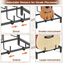 Guitar Stand 4-Tier for Acoustic, Electric Guitar, Bass, Guitar Rack Holder Floor Adjustable for Multiple Guitars, Guitar Amp Accessories, Guitar Display for Music Room Home Studio with Wooden Shelf