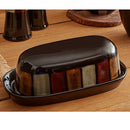 Taos Butter Dish, 7.75 Inches, Brown