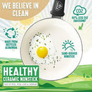 Soft Grip Healthy Ceramic Nonstick, 16 Piece Cookware Pots and Pans Set