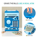 ATM Piggy Bank for Boys Girls, Mini ATM Coin Bank Money Saving Box with Password