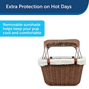Happy Ride Wicker Bicycle Basket for Dogs and Cats