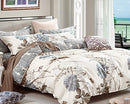 Silhouette Reversible Floral Print 3-Piece 100% Cotton Bedding Set
