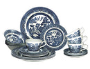 Blue Willow Plates Bowls Cups 20 Piece Dinnerware Set, Made in England