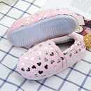Fleece Heart Slippers Warm Household Indoor Home Slippers 1 M US Light Pink