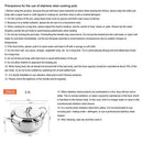 BYBYCD Stainless Steel Deep Frying Pot Japanese Style Deep Frying Pan Tempura