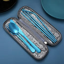 Portable Stainless Steel Flatware Set,Portable Utensil Travel Silverware Dinnerware Set