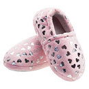 Fleece Heart Slippers Warm Household Indoor Home Slippers 1 M US Light Pink