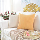 Pack of 2, Corduroy Soft Decorative Square Throw Pillow Cover Cushion Covers
