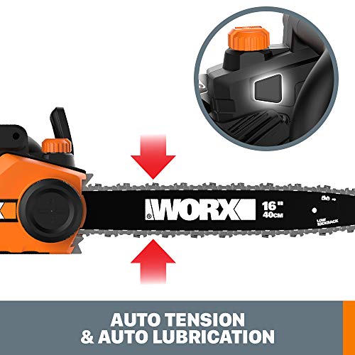 WORX WG303.1 14.5 Amp 16" Electric Chainsaw with Auto-Tension