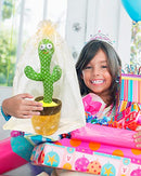 Dancing Cactus Toy,Volume Adjustment Talking/Sing/Repeat/Dancing/Recording/Rainbow LED with Gift Package(120 Songs in English) (Dancing Cactus-Gift Wrap-No Battery, Cotton)