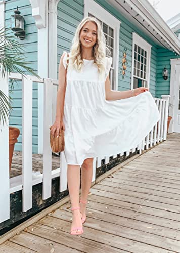 Women’s Summer Mini Dress Sleeveless Ruffle Loose Fit