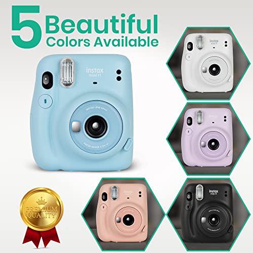 Instax Mini 11 Camera with Fujifilm Instant Mini Film (60 Sheets) Bundle with Deals