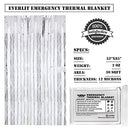 Emergency Mylar Thermal Blanket (4 Pack) Space Blankets for First Aid Kit