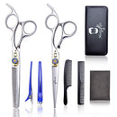 Hair Cutting Scissors Set,MASTER GO Professional Stainless Steel, 8 Pcs