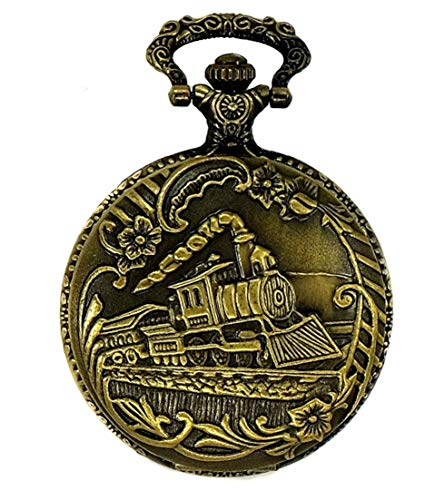 North American Railroad Approved, Railway Historical Train Steampunk Pocket Watch
