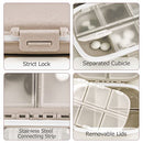 1Pack Travel Pill Organizer, 8 Compartments Portable Pill Case, Small Pill Box for Pocket