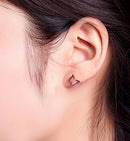 Rose Gold Plated Butterfly Necklace Stud Earrings for Girls Women Jewelry Set