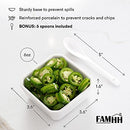 6 Oz White Porcelain Serving Bowls Set – 6 Small Bowls and 6 Serving Spoons