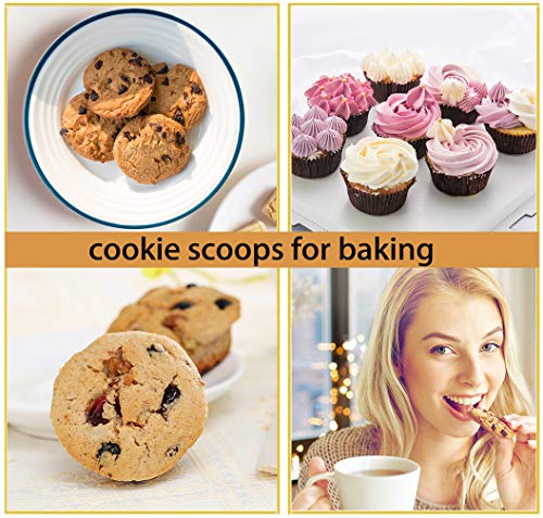 Cookie Scoop Set, Ice Cream Scoop Set, 3 PCS Cookie Scoops for Baking