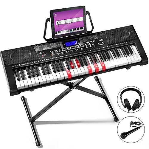 61 Key Piano Keyboard, Learning Keyboard Piano with Light Up Keys, Electric Piano