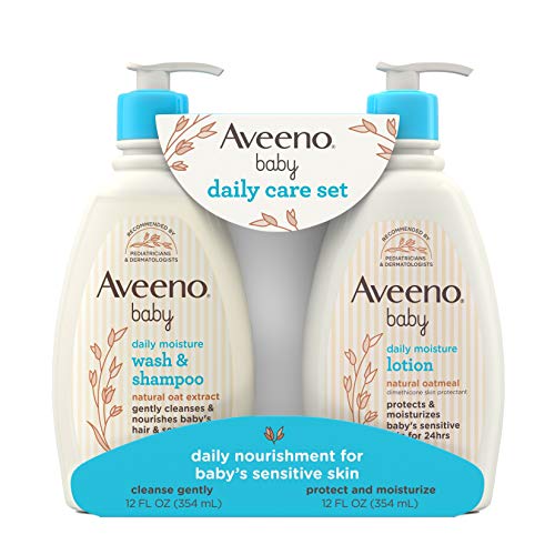 Aveeno Baby Gentle Moisturizing Daily Care Set, Natural Oat Extract