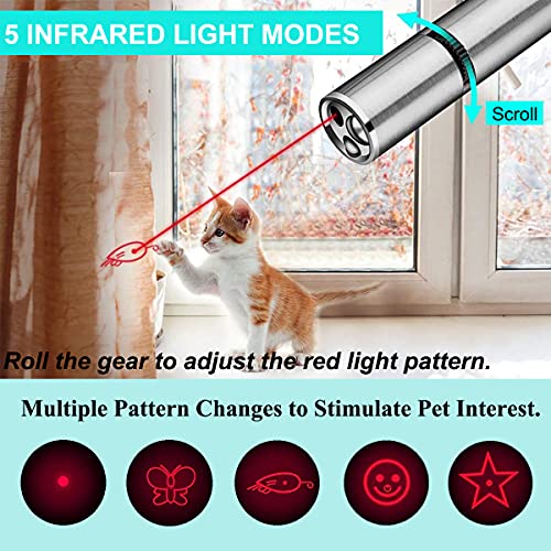 Cat Laser Toy, Dog Laser Pointer for Interactive Toys for Indoor Cats Dogs, Long Range