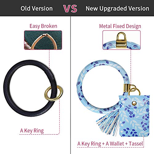 Keychain Bracelet, Doormoon Tassel Key Chain Wristlet Ring Circle Bangle
