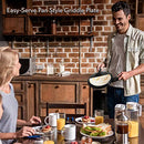 Electric Griddle Crepe Maker - Pan Style Hot Plate Cooktop with ON/OFF Switch