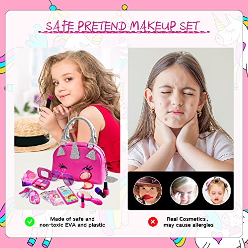 Unicorns Gifts for Girls Purse - Toddler Purse Set Pretend Play Makeup Toys