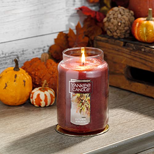 Autumn Wreath Scented, Classic 22oz Large Jar Single Wick Candle, Over 110 Hours of Burn Time