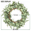 20'' Eucalyptus Wreaths for Front Door Wreath, Spring Summer Green Wreath