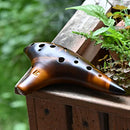 12 Holes Alto C Key Ceramic Ocarinas with Songbook Neck Strap Bag