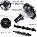 UMICKOO Solar Lights Outdoor, Auto Changing Solar Pathway Colorful Bright Glass