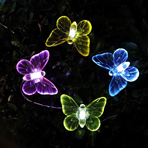 Outdoor Solar String Lights Butterfly Decorative Fairy Lights, 17.7ft 36 Led Solar