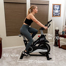 Slim Indoor Cycling Bike with Silent Magnetic Resistance, Stationary Exercise Bikes