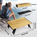 Foldable Beach Table Ultralight Aluminum, Mini Folding Camping Table for Picnic Outdoor