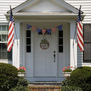 Seasonal Welcome Sign Front Door Decoration, Rustic Round Wood All Seasons