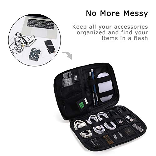 BAGSMART Electronic Organizer Small Travel Cable Organizer Bag for Hard Drives