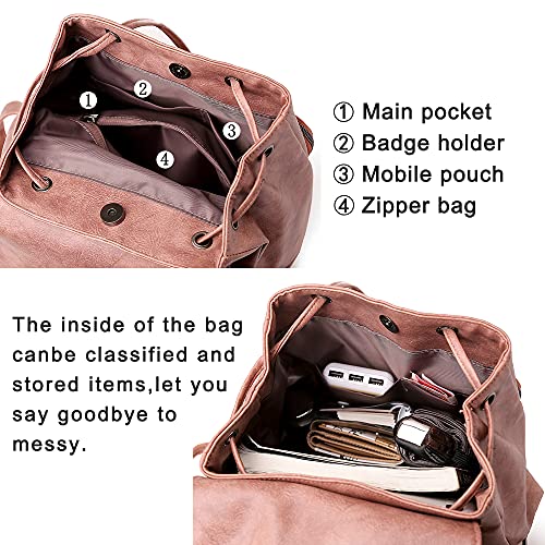 Women Backpack Waterproof Anti-theft Lightweight PU Fashion Leather Shoulder Bag