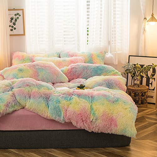 MorroMorn 5 PCS Shaggy Duvet Cover Bedding Set Soft Cozy