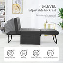 Sofa Bed, 4 in 1 Multi-Function Folding Ottoman Breathable Linen Couch Bed