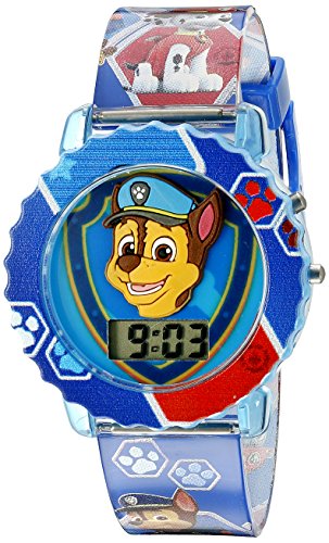 Paw Patrol Kids' Digital Watch with Blue Case, Comfortable Blue Strap