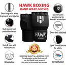 Hawk Padded Inner Gloves Training Gel Hand Wraps for Boxing Quick Wraps