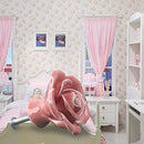 8Pcs Elegant Pink Rose Pulls Flower Ceramic Cabinet Knobs Cupboard Drawer