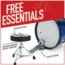 Kids Drum Set - Starter Drums Kit with Bass, Toms, Snare, Cymbal, Hi-Hat, Drumsticks